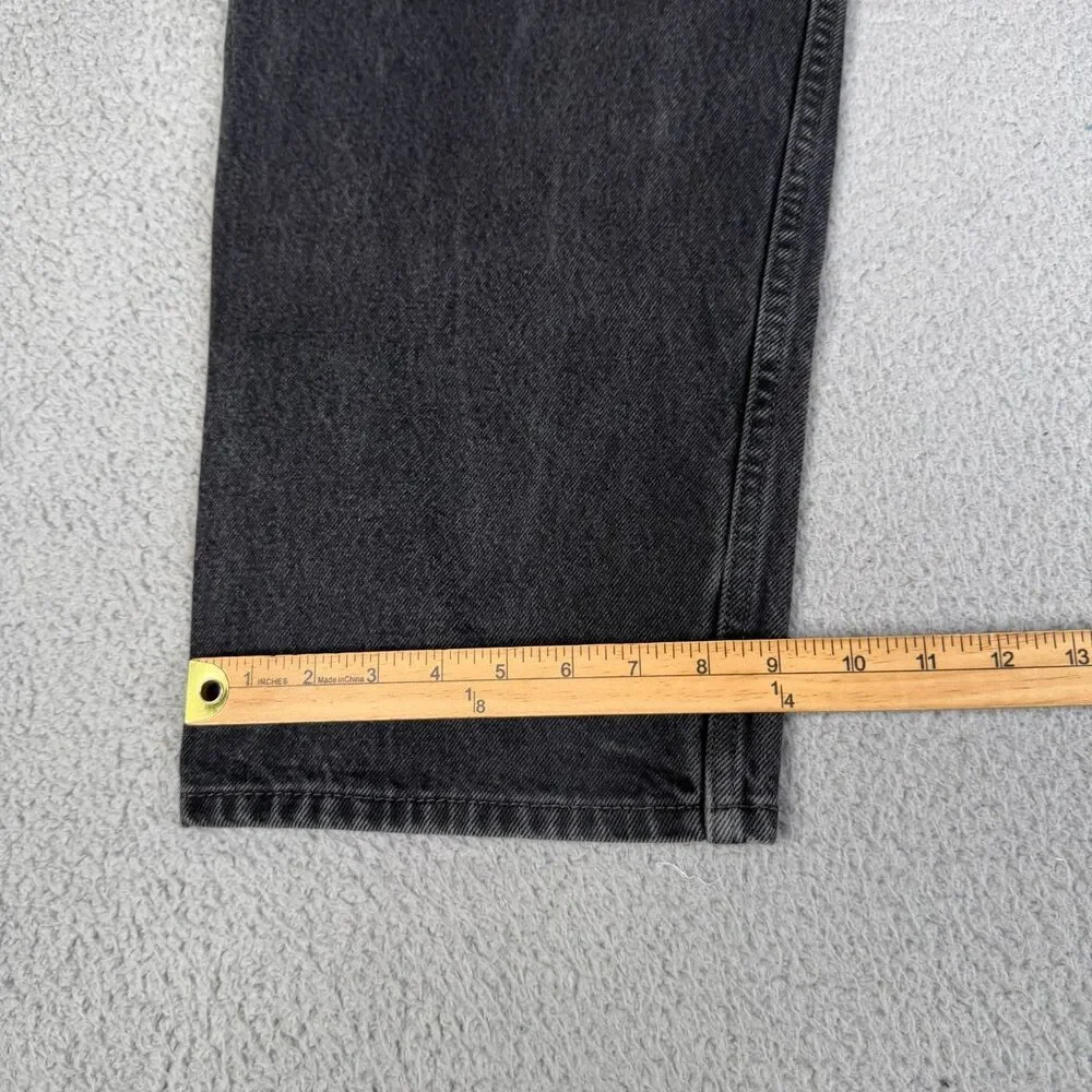 LEVI'S 550 Relaxed Jeans Mens 42x32 Black Light Wash Tapered Streetwear